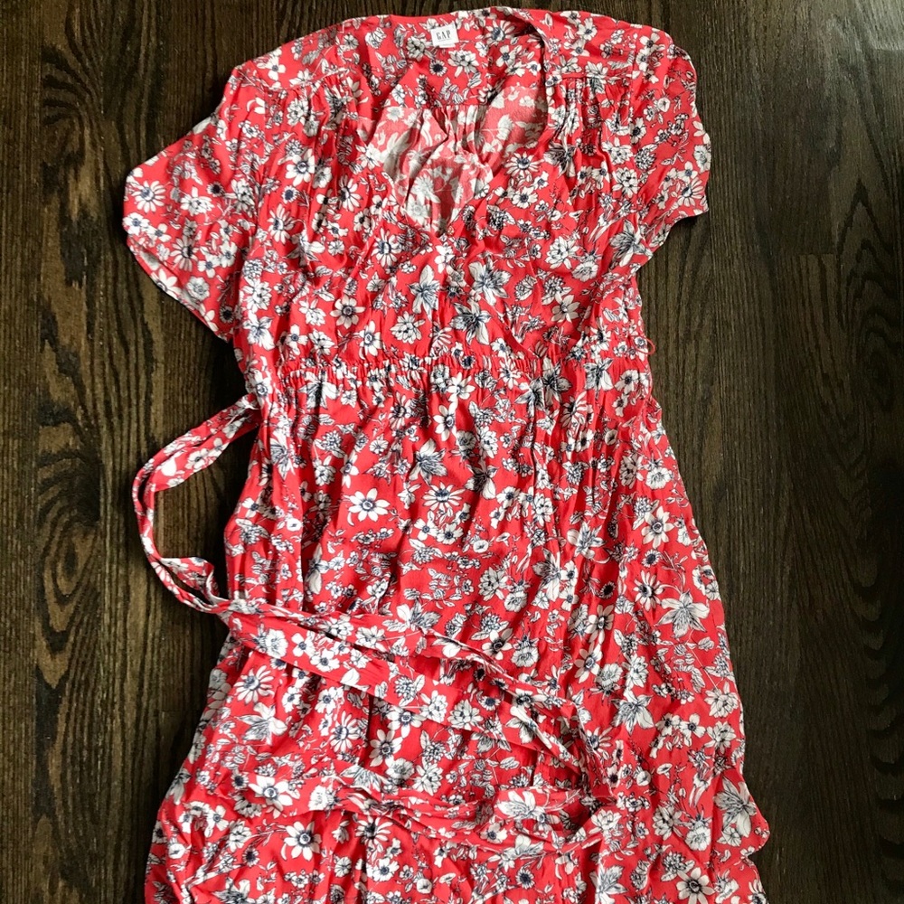 SALE Maternity Floral Print Faux-Wrap Dress